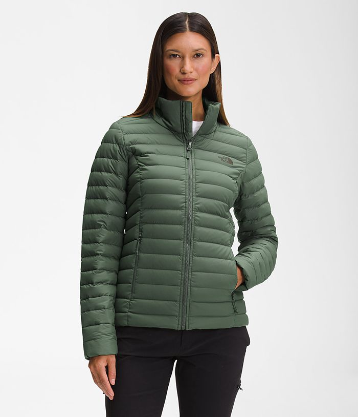 Casaca De Pluma The North Face Mujer Stretch Verde Oliva - Peru 32697RMZQ